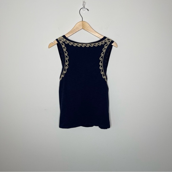 VTG DENIM AND SUPPLY RALPH LAUREN METALLIC SOUTACHE  EMBROIDERED TANK Y2K LARGE - Picture 7 of 12